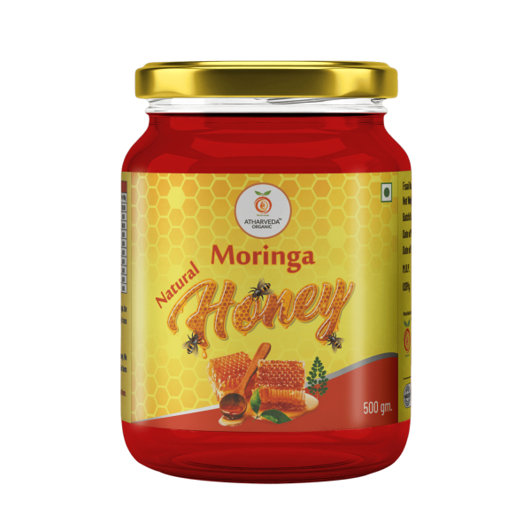 Atharveda Moringa Honey 500g Mockup 1