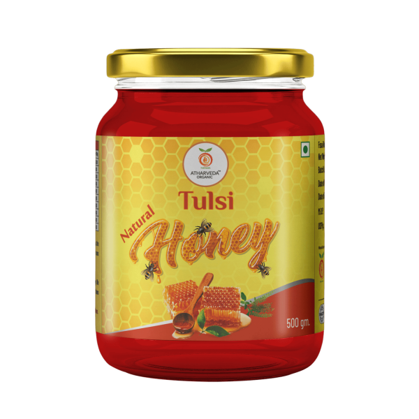 Atharveda Tulsi Honey 500g Mockup 1